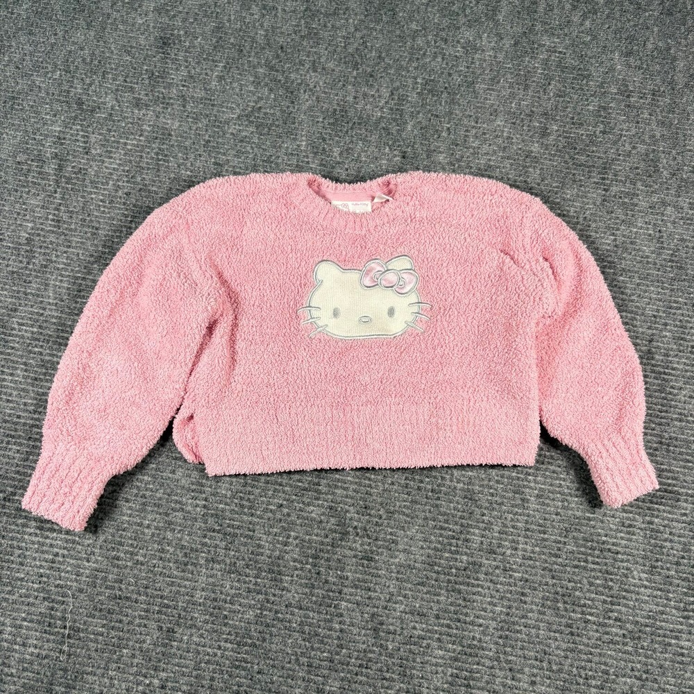 Hello Kitty The Children's Place Sweater Girls XS Pink Excellent Sherpa Pullover
